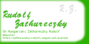 rudolf zathureczky business card